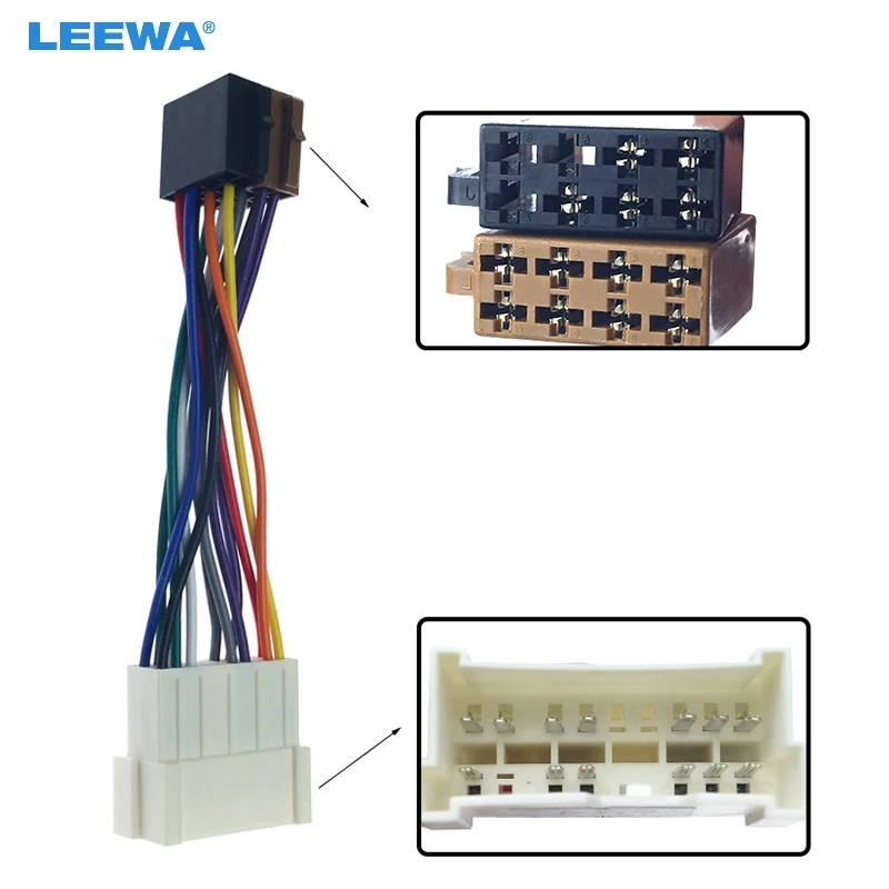 

LEEWA 5X Car Stereo Audio Conversion Wire Plug Adapter For Hyundai KIA to ISO CD Radio Wiring Harness Original Head Units Cable