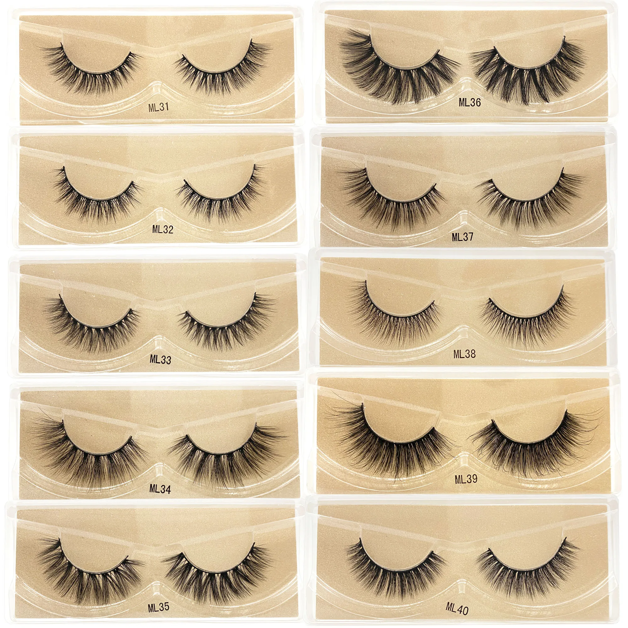 

200pairs Eyelashes 3D Mink Lashes Natural False Eyelash Makeup lashes Extension Bulk Wholesale lashes