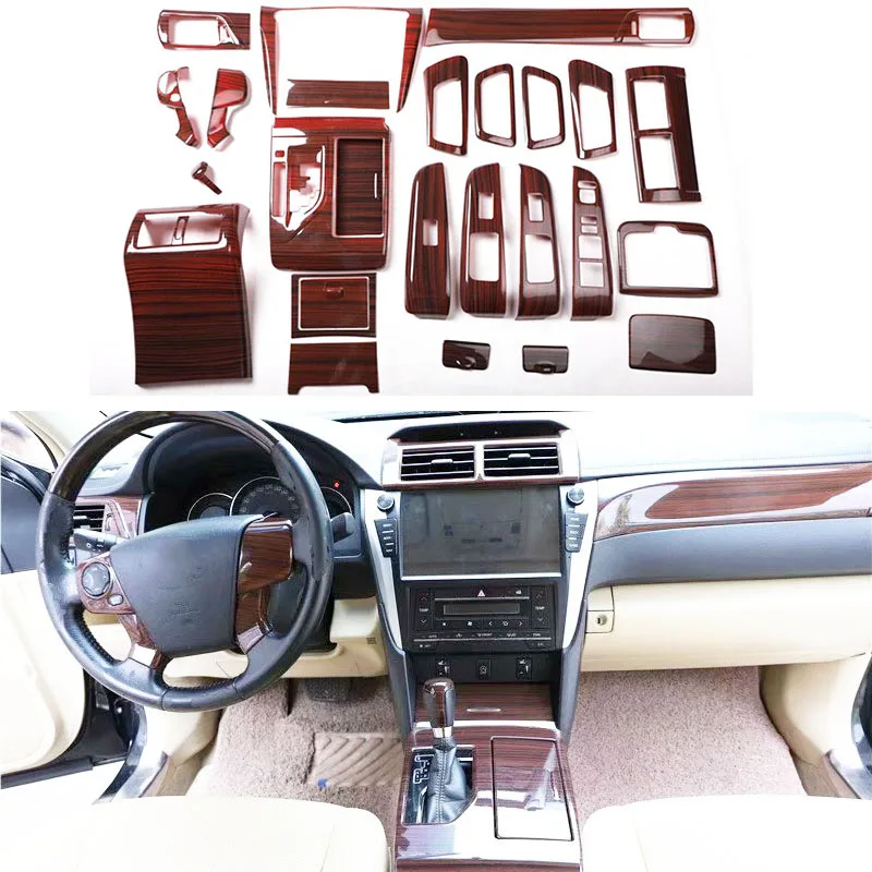 Interior Wooden Color Trim Panel Garnish Cover Car Accessories For Toyota Camry 2012 2013 2014 2015 2016