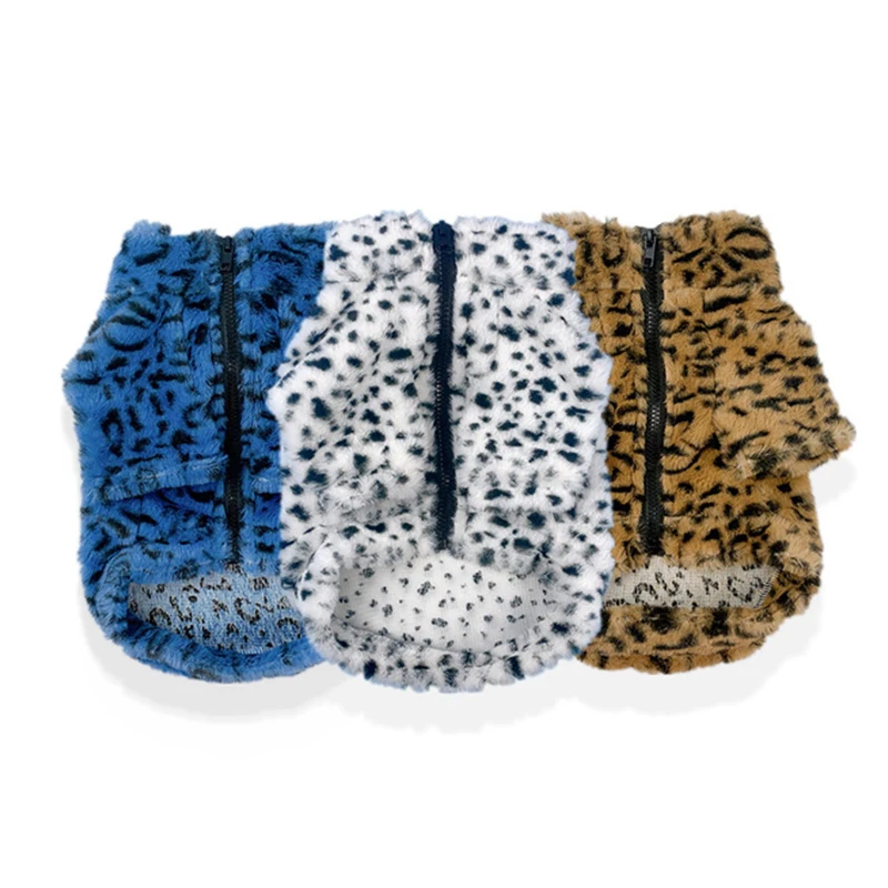 Winter Dog Clothes For Large Dogs Luxury Leopard Dog Jacket Coats French Bulldog Doberman Warm Fleece Clothing For Big Dogs