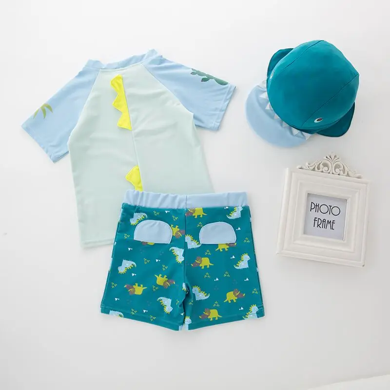 Traje de baño y bañador para bebé, de 3 piezas traje de baño con protección UV, ropa de playa para niños de 1 a 7 años