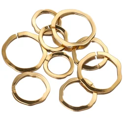 10pcs/lot Stainless Steel Gold Round Opening Charms for DIY Connection Earring Bohemia Jewelry Making Supplies Bulk Wholesale