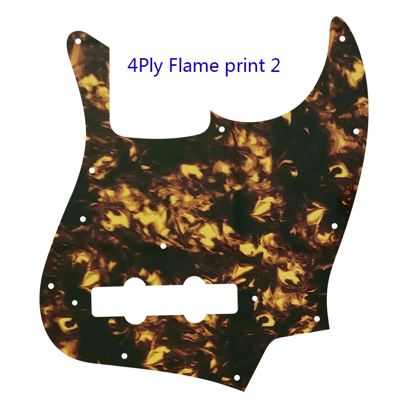 Pleroo Custom Parts - For US FD Vintage \'74 Jazz Bass Guitar Pickguard Scratch Plate, Multi Color Choice Flame Pattern