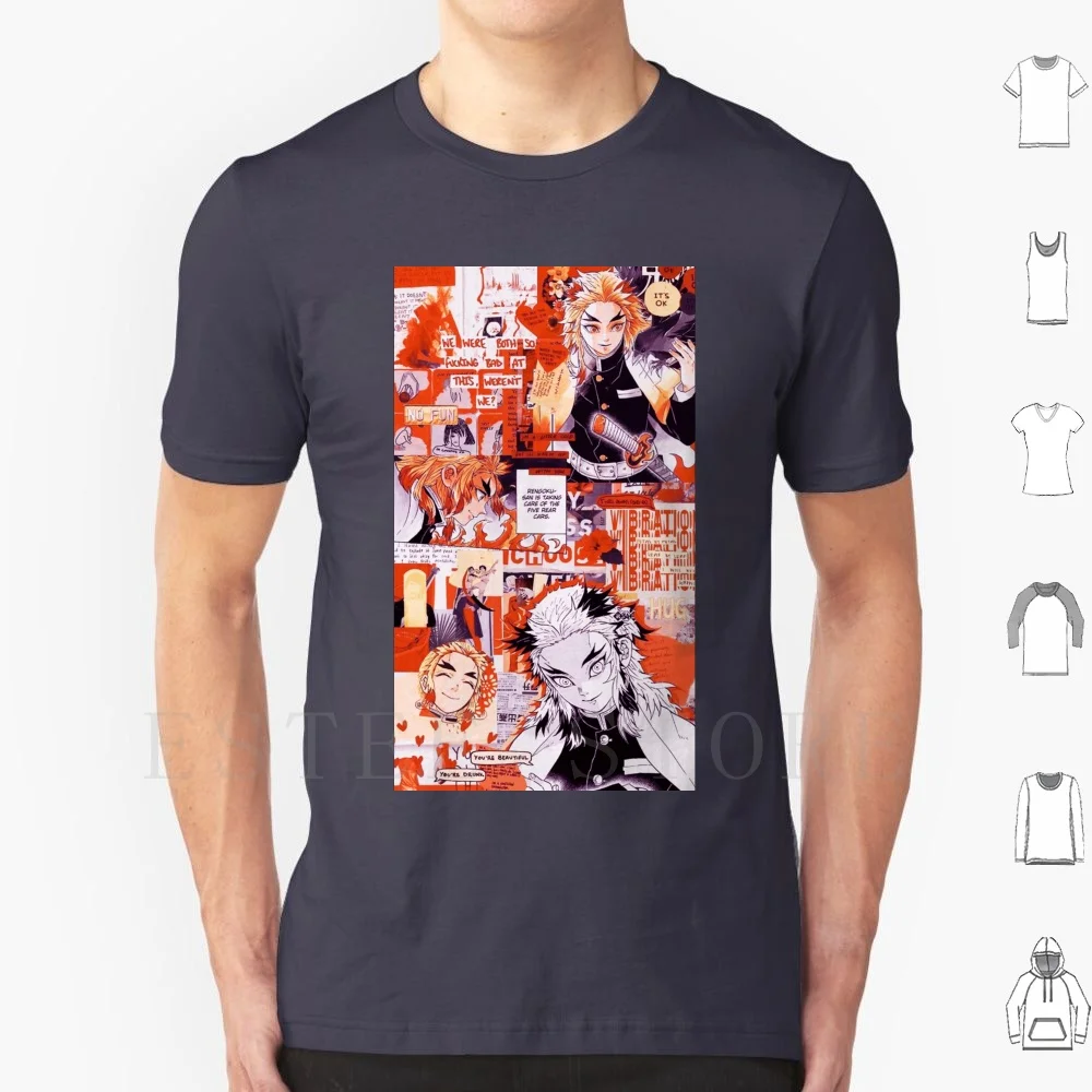 Kyojuro T Shirt Men Cotton 6xl Kimetsu No Yaiba Kimetsu Demon Kamado Tanjiro Kamado Nezuko Tanjiro Nezuko Inosuke Giyu Giyu