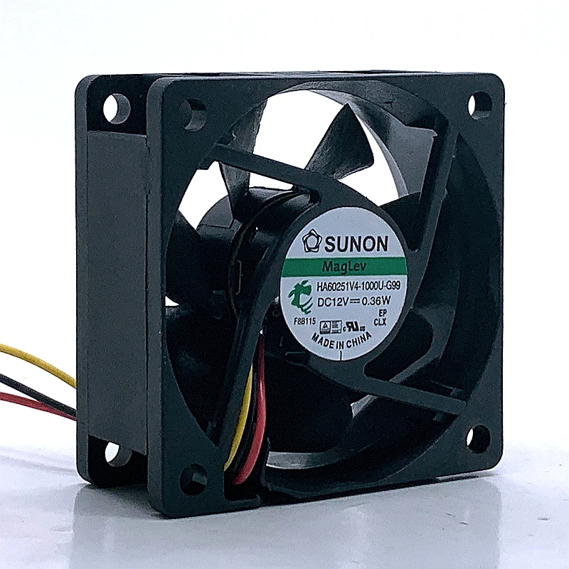 

2pcs Sunon HA60251V4-1000U-G99 60mm 6025 60X60X25mm 12V 0.36W Maglev Low Power Mute Silent Low Noise Cooling Fan