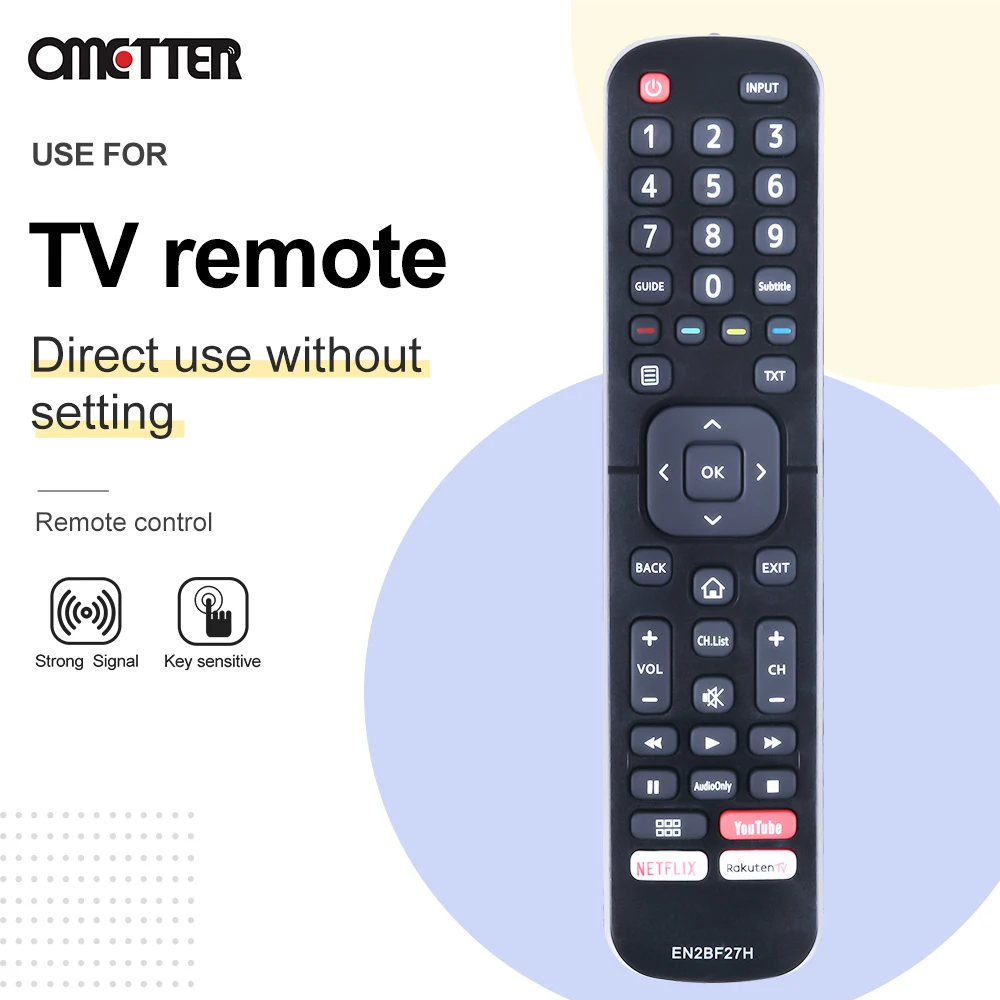 En2bf27h para hisense led lcd smart 4k uso de controle remoto tv para h50ae6030 h50a6140 h58ae6000 h55ae6000 h43a6140 h43ae603