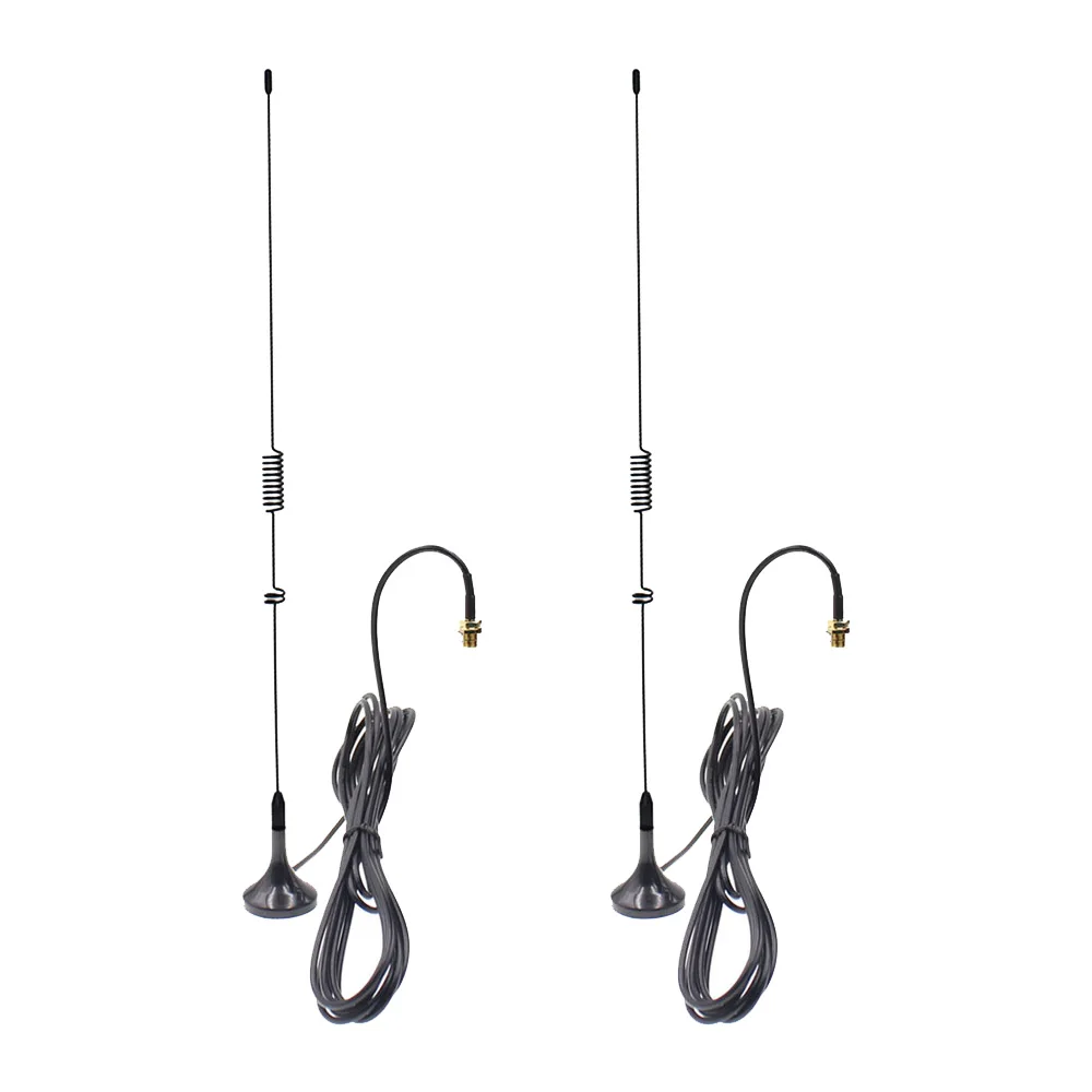 

2pcs UT-106 UV Dual band Whip Antenna with magnetic base SMA-F/SMA-M/BNC connector for ALL types of Two way radio