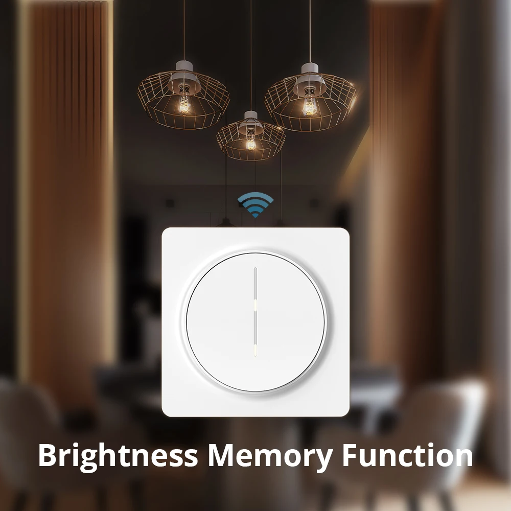 Zemismart WiFi EU สวิตช์หรี่ไฟสวิตช์สัมผัสทํางานร่วมกับ Tuya Alexa Google เปิดใช้งานสนับสนุนจับเวลา Brighter Control Home Automation