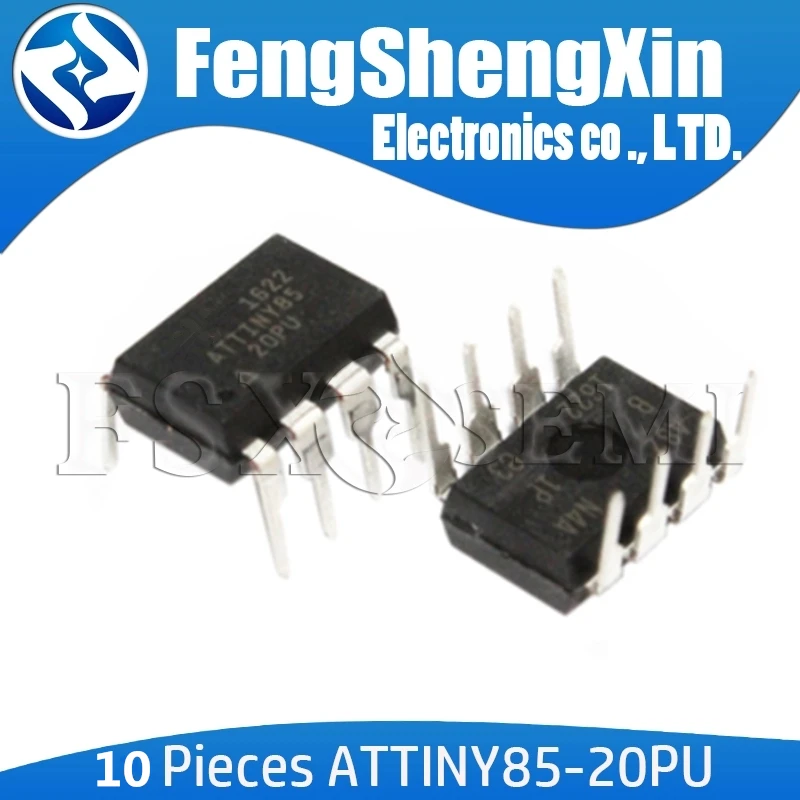 10pcs New  ATTINY85-20PU DIP-8 TTINY85 DIP8 85-20PU ATTINY85-20 DIP