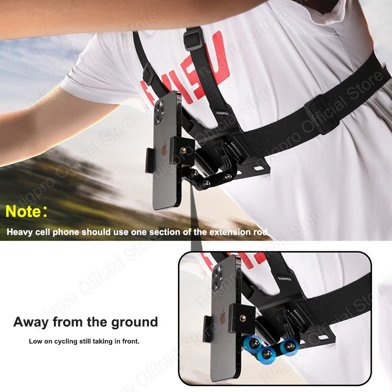 قابل للتعديل الهاتف حامل Clip الهاتف المحمول الصدر جبل تسخير حزام حامل آيفون ل شاومي لهواوي لسامسونج
