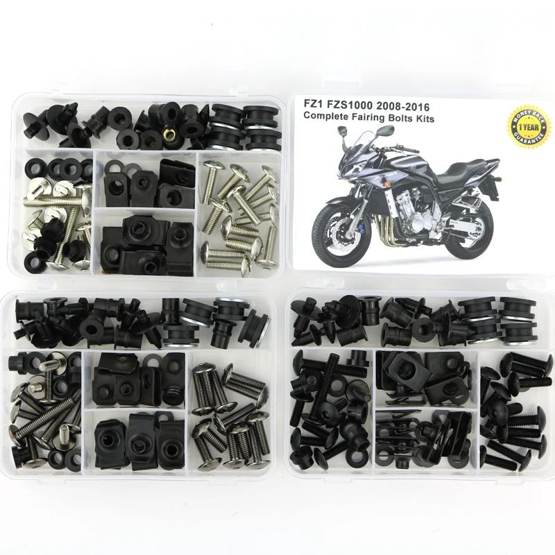 

Fit For Yamaha FZ1 FZS1000 Fazer 2008-2016 Complete Full Fairing Kit Cowling Bolts Kit Side Covering Bolt