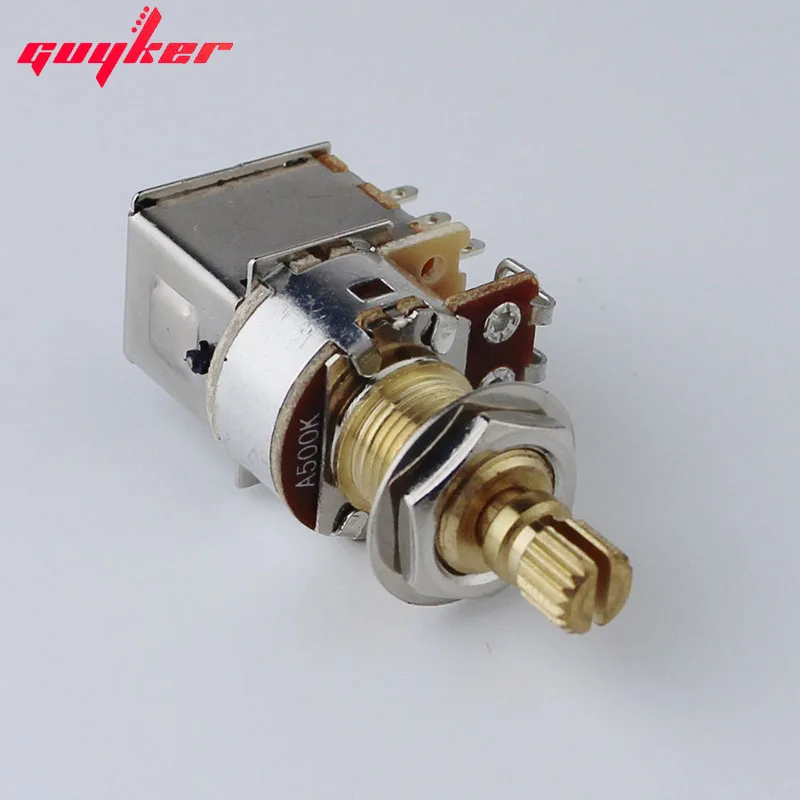 1 PCS A500K Push-Push Guitar Potentiometer Copper Short Split Shaft