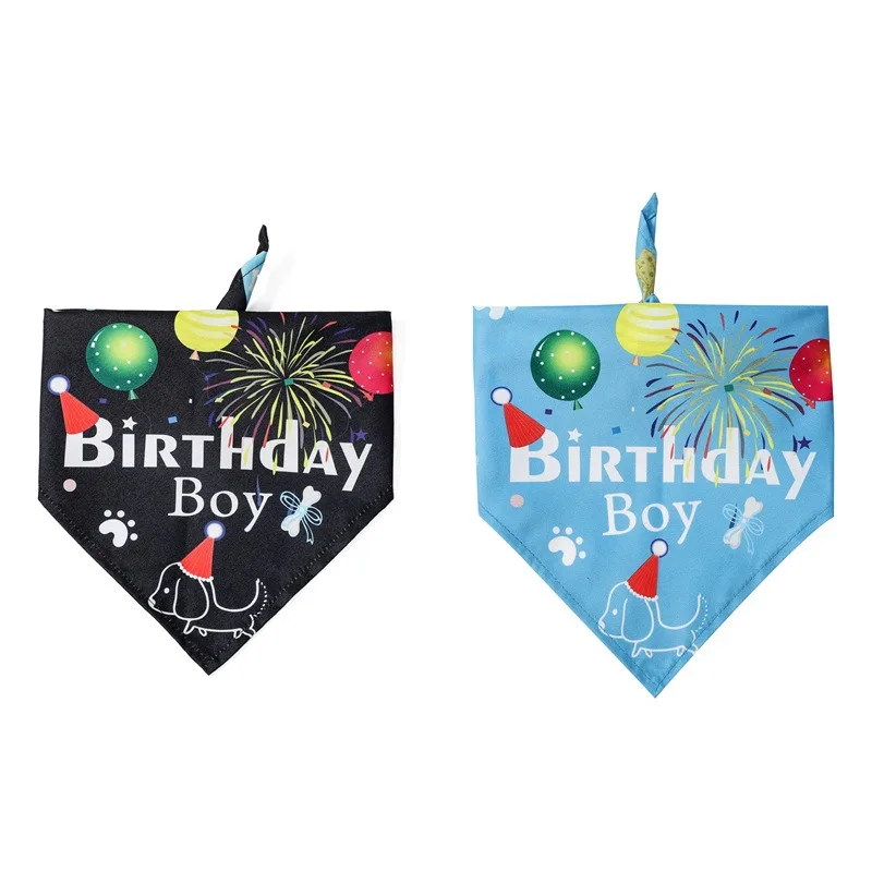 1PC Pet Birthday Party Hat Dog Blue Triangle Scarf Dog Birthday SalivaTowel Cat Accessories Party Wear Decoration Pet Product