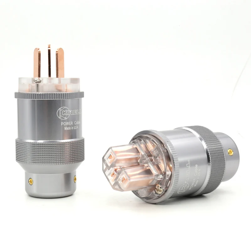 Krell AU ปลั๊กไฟฟ้า SCHUKO ทองแดงปลั๊ก C15 IEC สำหรับ DIY สายไฟไฮไฟ