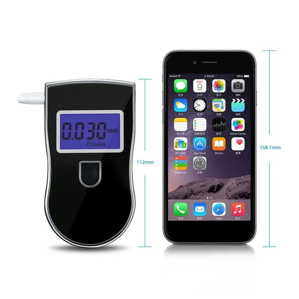 Portable Alcohol Tester Police LCD Display Digital Breath Quick Response Breathalyzer for the Drunk Drivers alcotester AT818