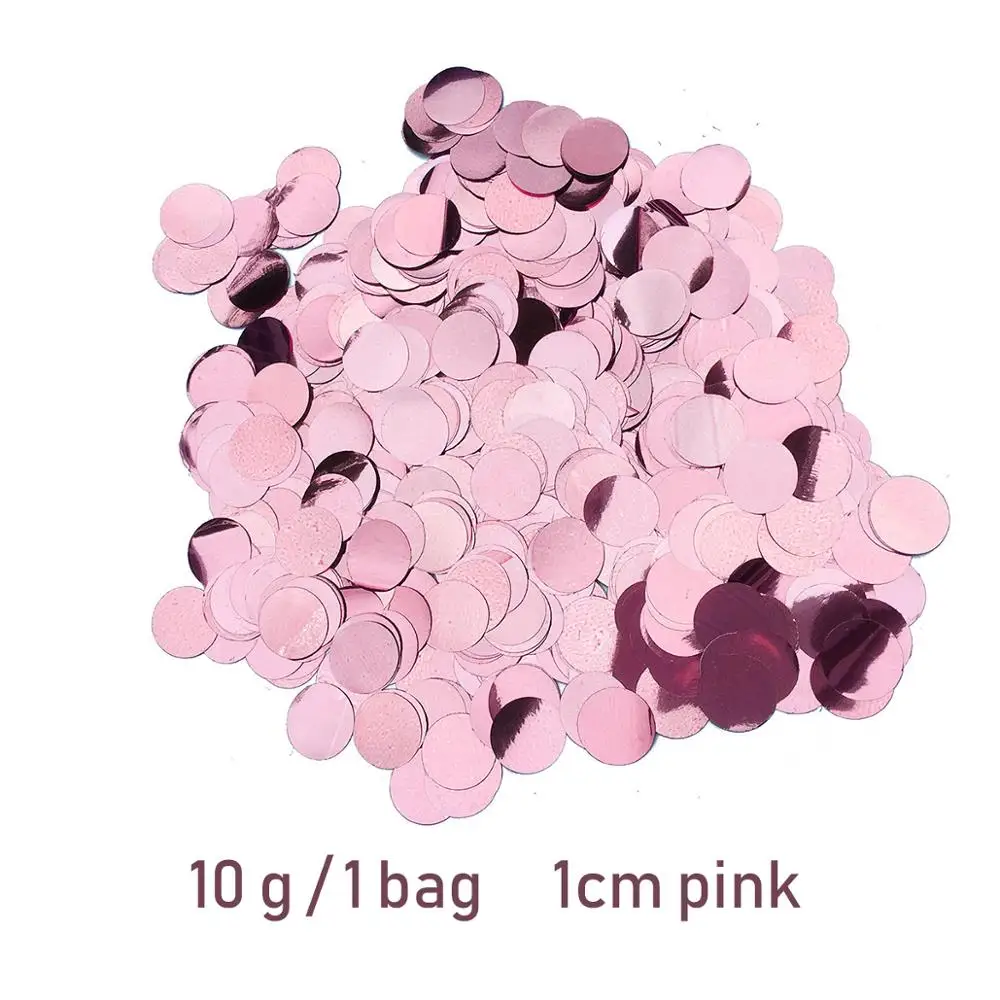 1.5cm 10g/bag Metallic Rose Gold Mini Round Confetti Dots Filling Balloons Baby Shower Wedding Engagement Decorations