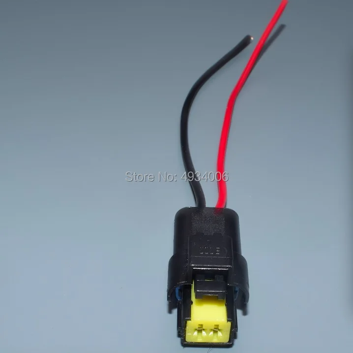 Worldgolden  2 Pin/Way  Waterproof Automotive Female Connector Water Temperature Sensor Plug With Wire Pigtail 211PC022S0049