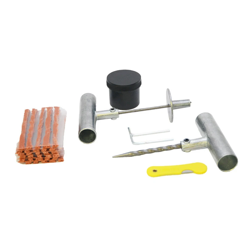 Tire repair kit for cars, vans, motorcycles, bicycles, emergency tire repair tools