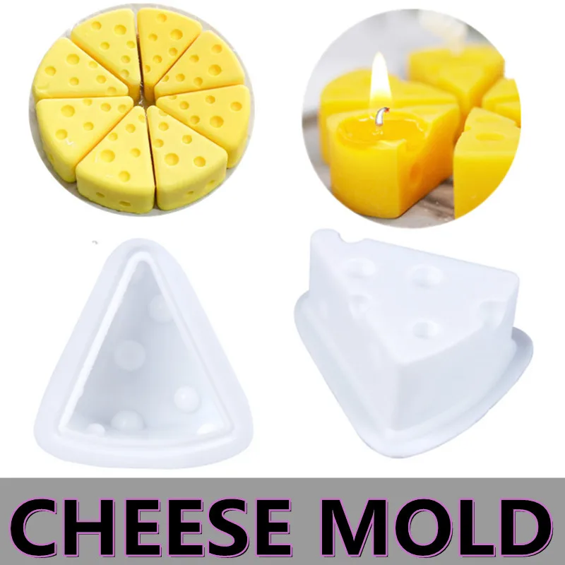 Cheese Shape Silicone Candle Mold Scented Mousse Cake Moulds Soap Mold Chocolate Fondant Pastry Baking Decorating Tools Bakeware