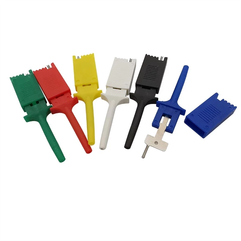 Teste Gancho Clip Logic Analyzer, prendedor cabo, sonda Jumper, Kit Braçadeira Fio, Amarelo, Vermelho, Preto, Verde, Branco, Azul, 20 cm, 30cm