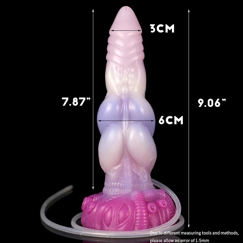 Yocy enorme anal plug dois anéis grossos nó fantasia animal dildo ejaculating fuction brinquedos sexuais para mulher silicone produtos do sexo