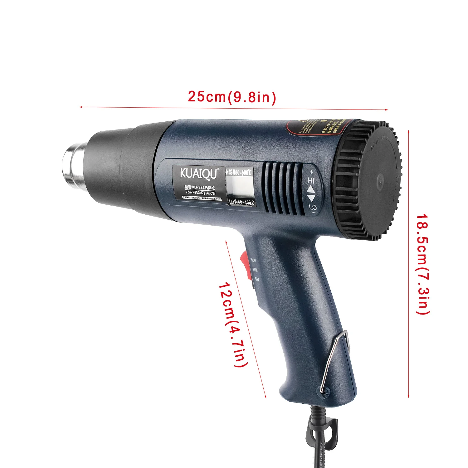 Pistola termica pistola ad aria calda Tablet pistola termica con Display LCD 1800W pistola termica Wireless controllo del vento funzione di memoria kit pistola ad aria calda