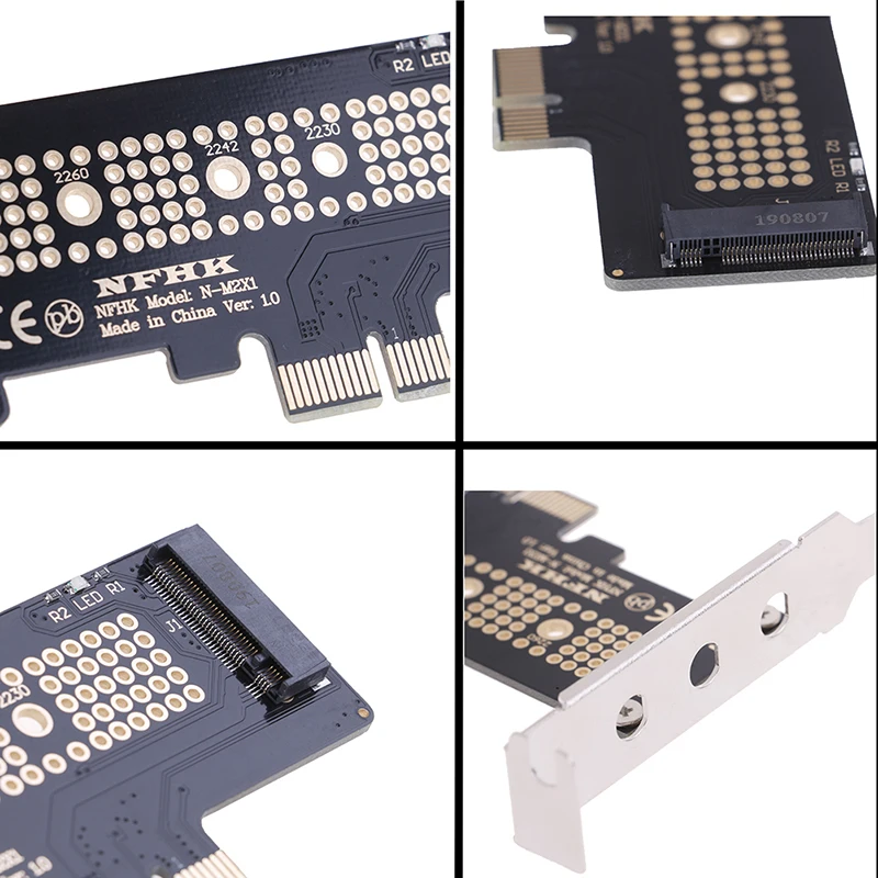 NVMe PCIe M.2 NGFF SSD To PCIe X1 Adapter Card PCIe X1 To M.2 Card With Bracket