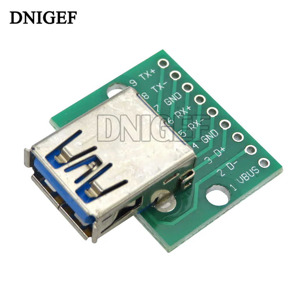 Mini Micro USB A DIP Male USB 2.0 3.0 A Female USB B Connector Interface To 2.54Mm DIP PCB Converter Adapter Breakout Board