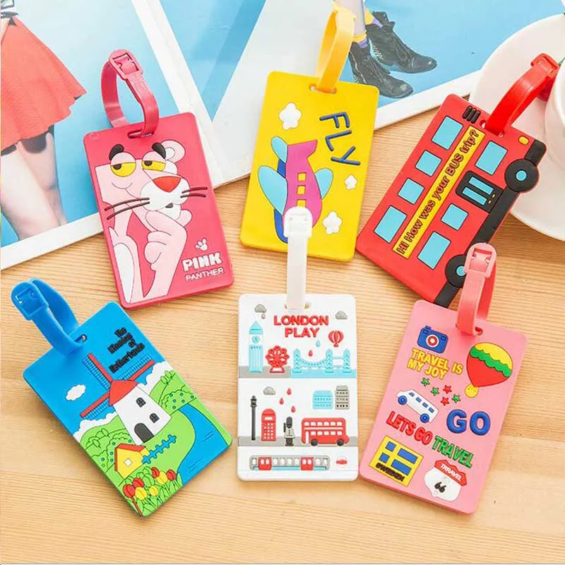 Outdoor Travel Luggage Tag Case for Suitcase Bags Baggage Silicon Name ID Labels Address Holder Baggage Boarding Tag Label Case