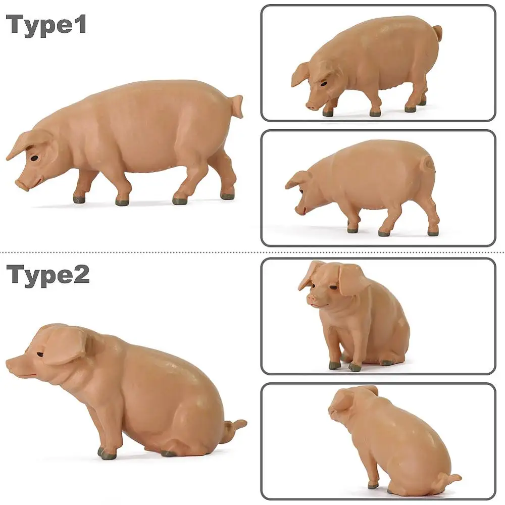 15pcs/30pcs G Scale 1:25 Pigs Farm Animals Livestock PVC Model Pig Diorama Layout AN2501