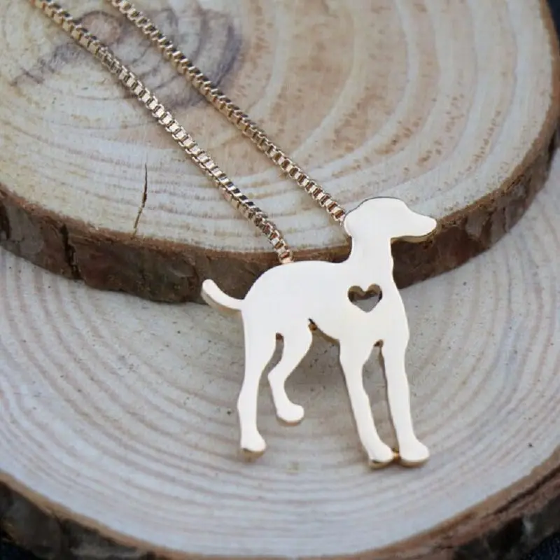 Whippet Greyhound necklace Lovely Pets lover pendant jewelry golden colors plated in stock fast delivery