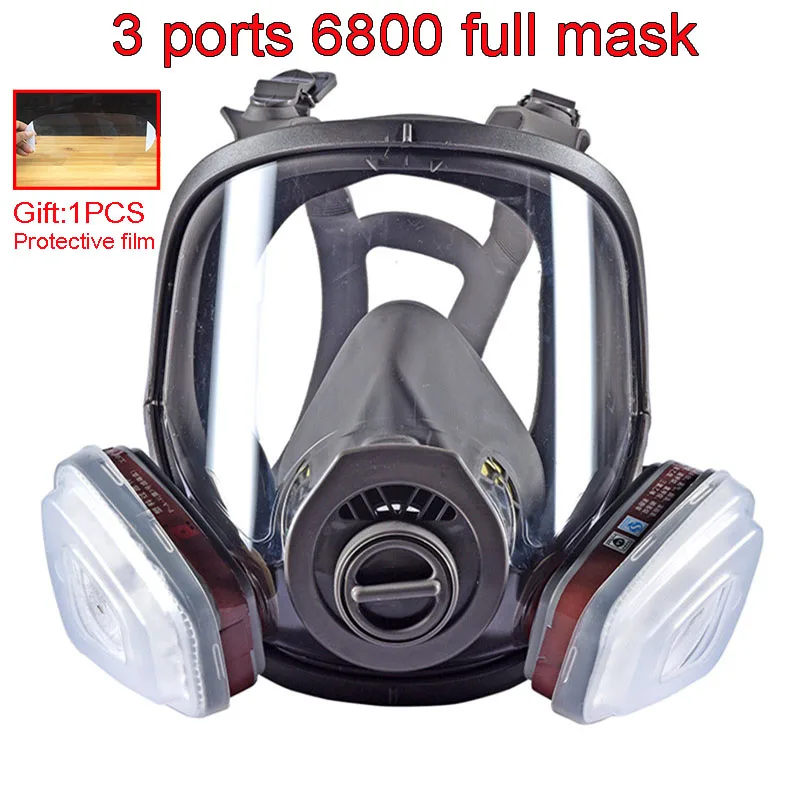 3 interface 6800 mask combination 6001/SJL filter With  5N11 filter cotton / 501 filter box Respirator gas mask