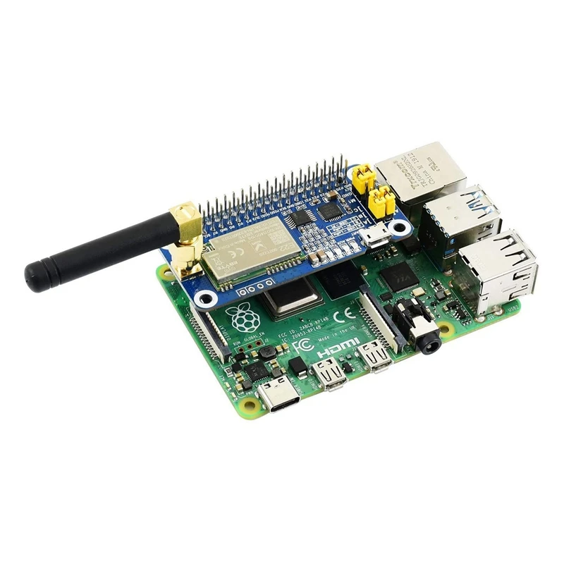 Waveshare SX1262 LoRa HAT for Raspberry Pi Covers 915MHz Frequency Band with Spread Spectrum Modulation