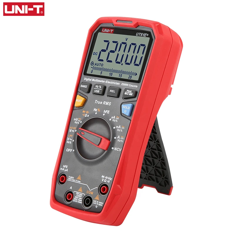 UNI-T UT61E+ True RMS Multimeter Digital Auto Range Unit True RMS  meter 22000 Digits Display  220mF Large Capacitance Testing