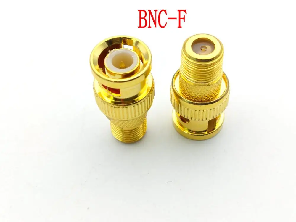 4PCS  Gold plated BNC Male Plug to RCA Female/F  Female Coax Cable Video Adapter