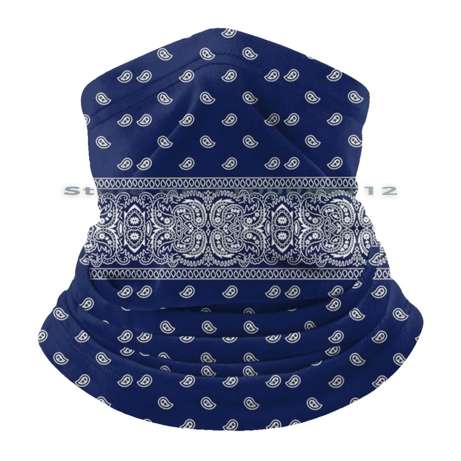 Blue Bandana Print Beanies Knit Hat White Crips Bandanna Bandana Pattern Blue Bandana Camouflage Retro Blood Gang Doggo Hip Hop