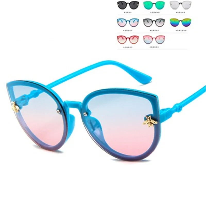 MAYTEN Fashion Cute Sunglasses for Boy Girl Children Sun Glasses Cat Eye Bee Shape 2023 UV400 Protection Classic Kids Eyewear