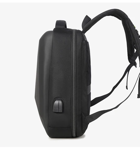 Рюкзак мужской с USB-зарядкой и защитой от кражи, сумка для ноутбука 15,6 дюйма, жесткий ранец, школьный водонепроницаемый дорожный портфель для подростков