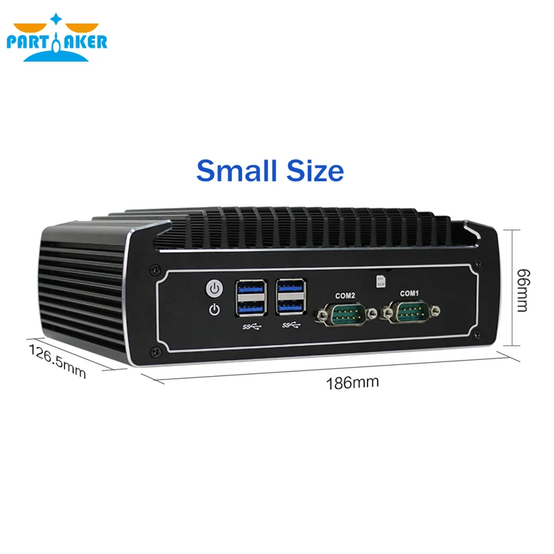 Imagem -03 - Parceiro-mini Computador Fanless Windows 11 Gen Intel Core i5 10310u 4k Lan Rs232 pc Barebone Slot para Cartão Sim Windows 11