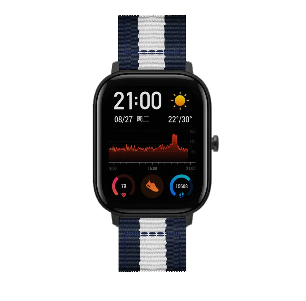 Neues Nylon-Armband für Amazfit Bip Lite Youth 20mm Uhrenarmband Ersatz für Xiaomi Huami Amazfit GTS Bit Band Armband Handgelenkschlaufe – Detail 14