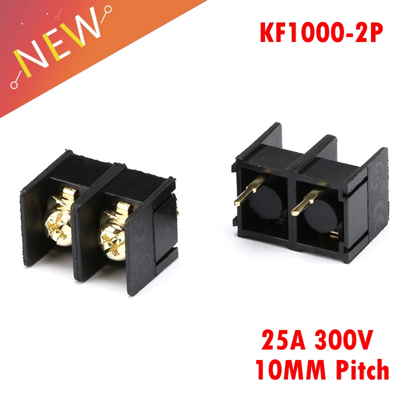 10Pcs/lot KF1000-2P PCB Screw Terminal block connector pitch 10MM 2PIN PIN KF1000 2P