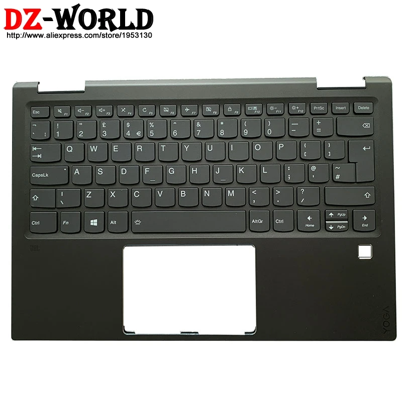 

UK English Backlit Keyboard with New/orig Shell C Cover Palmrest Upper Case for Lenovo Ideapad Yoga 720-13IKB Laptop 5CB0N67813