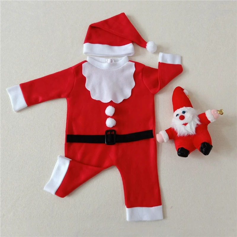 Newborn Baby Santa Claus Clothing Infant Boys Girls Christmas Clothes Photography Xmas Costumes Dress Rompers Doll Photo Props