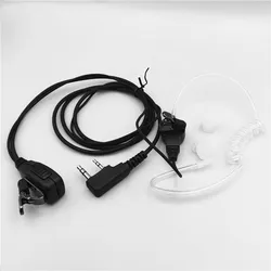 2 way communication headset, Woki headphone, clear tube earpiece, Walkie Talkie, FBI earphone, two wire acoustic PTT