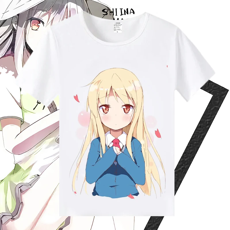 Japanese Anime The Pet Girl of Sakurasou Cosplay T Shirt Shiina Mashiro Cartoon T-Shirt Short Sleeve Summer Top Tee Costume