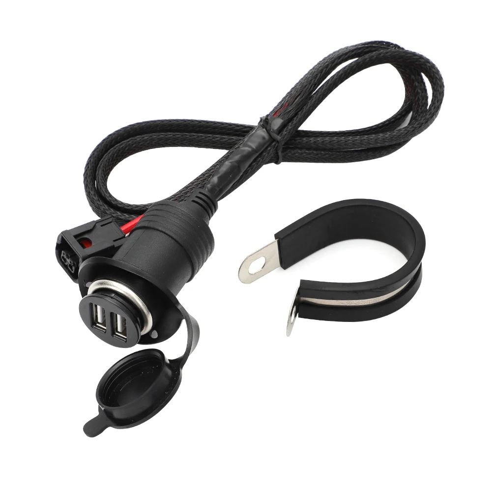 Accesorio USB Dual para Honda CRF300L CRF250L 17-22 Rally, toma de corriente conmutada, encendido, Plug And Play, resistente al polvo, resistente al agua