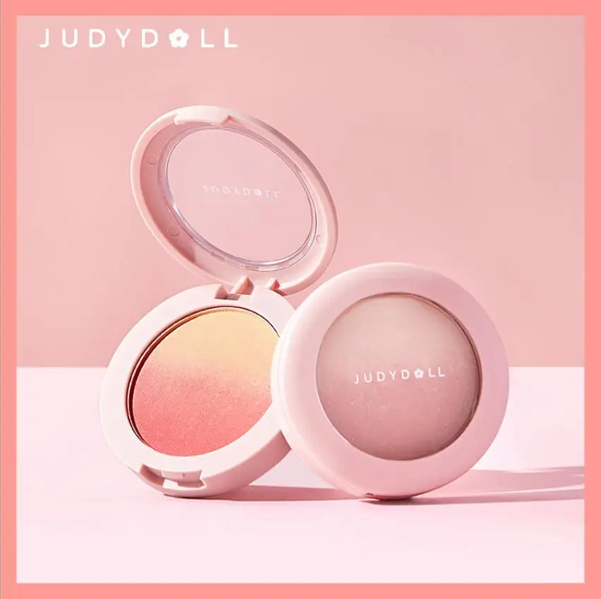 

Judydoll Cute Blush Palette Gradient Blush Peach Brightening Sunset Kumquat Gentle Nude and Natural Women Face Makeup