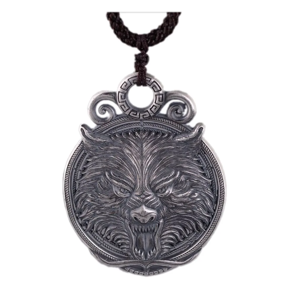 BOCAI S999 Sterling Silver Pendants for Women Men New Fashion Dragon Lion Wolf Eagle Head Argentum Amulet Jewelry