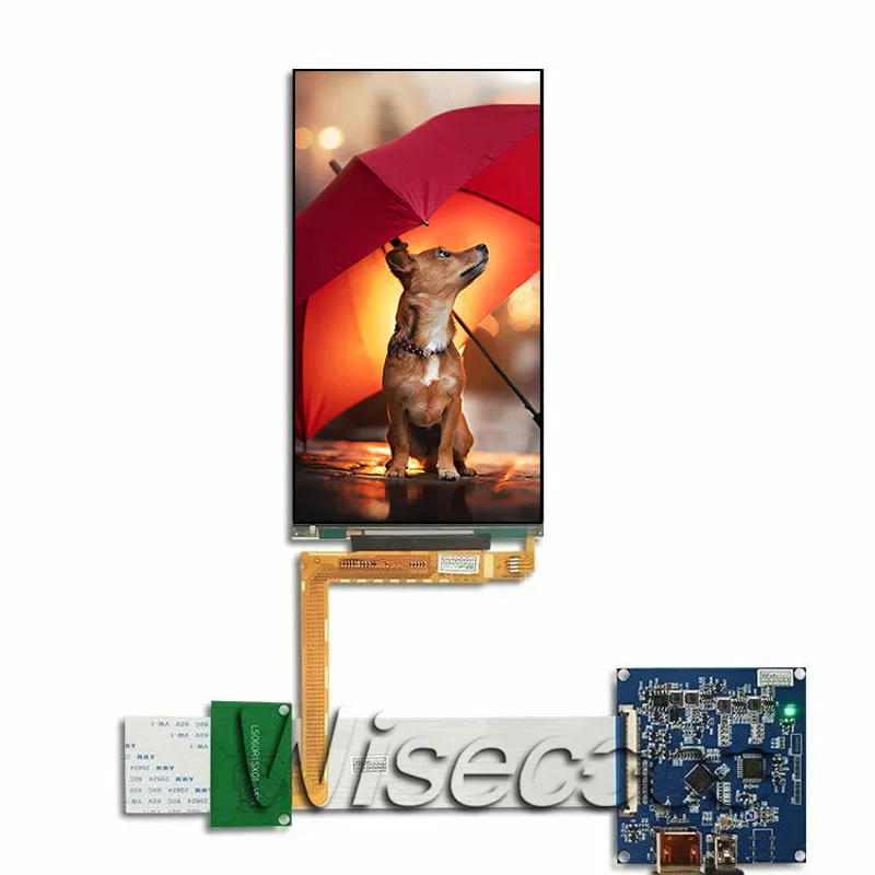 

Wisecoco 6 inch 2K LCD Screen TFT Panel Mipi Display 1440p to MIPI Board diy lcd projector backlight removable LS060R1SX01