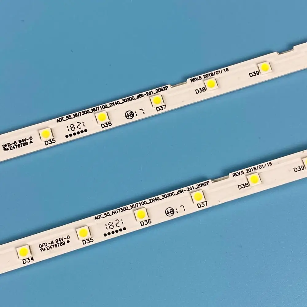 LED Backlight strip 40 LED for Samsung 55"TV UN55NU7300 Un55NU7090 HG55NJ678U UE55NU7120 UN55NU6950 UN55NU71 UE55RU7090U